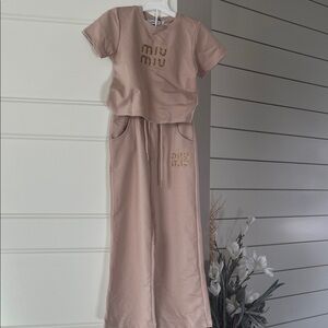 Miu Miu Blush Pink Lounge Ensemble